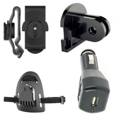 4 clips de fixation sur casque pour lampes frontales Led Lenser